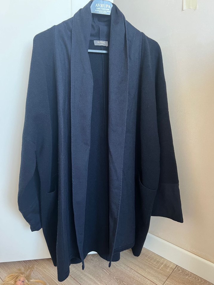 Yün kaşmir kimono ceketi - Görsel 5