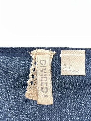 34 Beden lacivert Renk H&M Kısa Elbise %70 İndirimli.