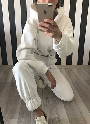 H&M Beyaz jogger eşofman takımı