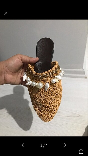 Zara Deniz kabuklu Nişantaşı terlik