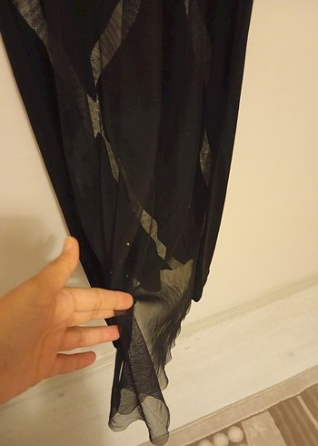 Uzun Siyah Gotik Elbise - Görsel 8