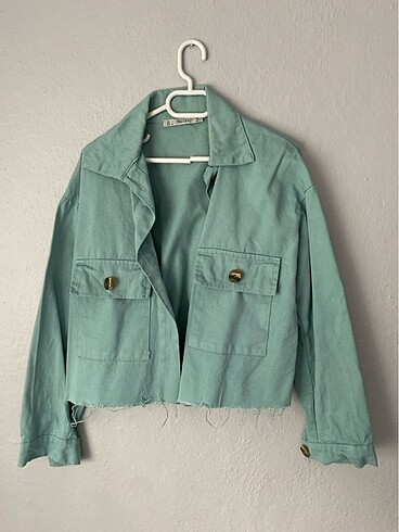 Crop kot ceket