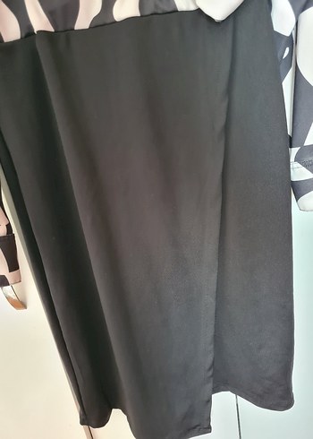 l Beden siyah Renk Uzun Kollu Desenli Siyah Elbize