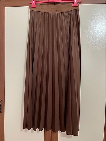 Diğer Beli Lastikli Pliseli Etek