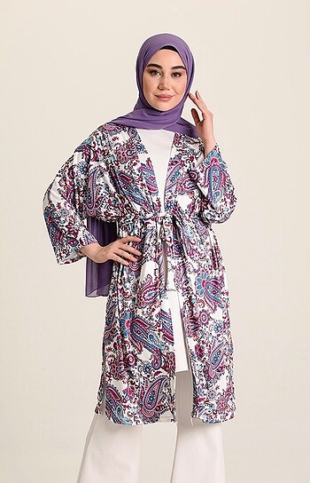 Etnik Desenli Kimono