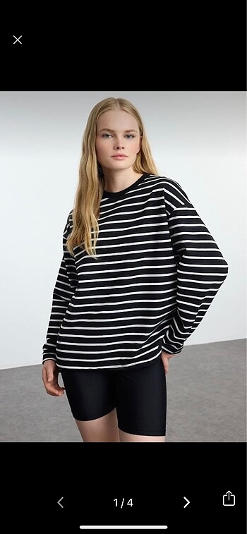 Trendyol Oversize Çizgili Bluz