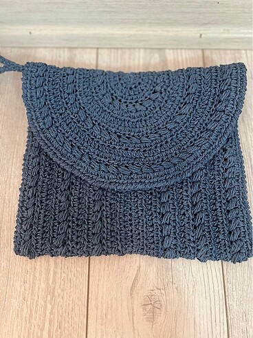 Beden mavi Renk el örgüsü clutch