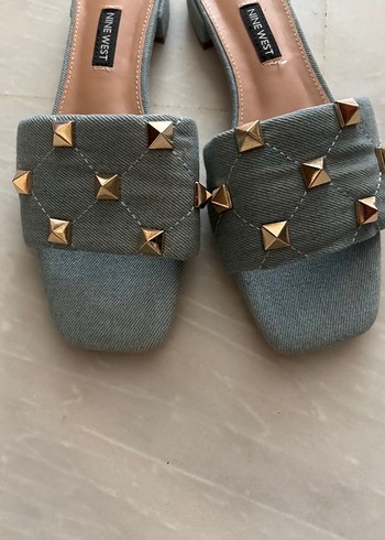38 Beden Nine West Mavi Kadın Kot Terlik