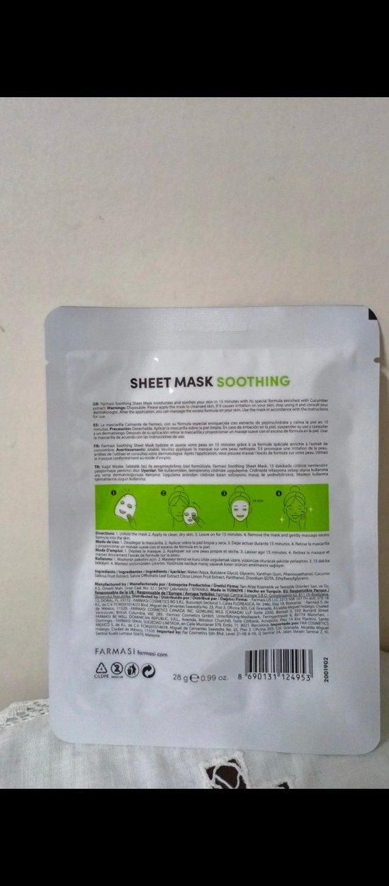 Farmasi Yatıştırıcı Salatalık Özlü Maske - Görsel 2