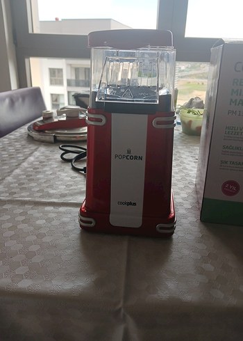 Beden Cookplus Retro Kırmızı Mısır Patlatma Makinesi