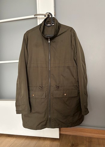 Haki Midi Kadın Fermuarlı Parka - Görsel 3