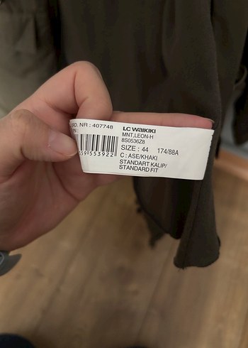 Haki Midi Kadın Fermuarlı Parka - Görsel 6