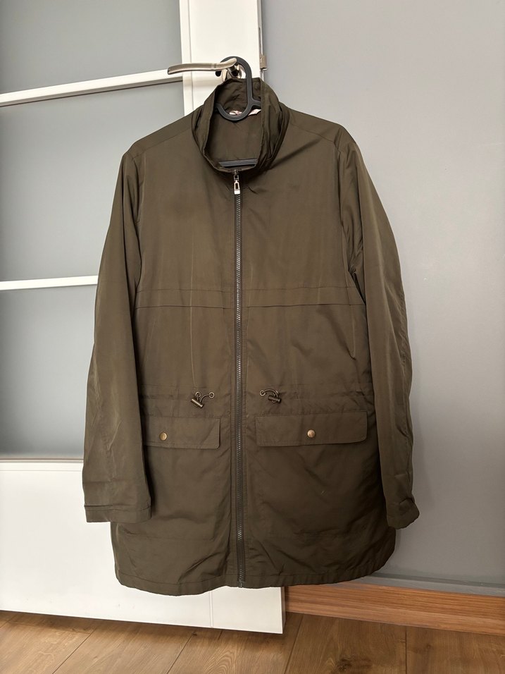 Haki Midi Kadın Fermuarlı Parka - Görsel 3