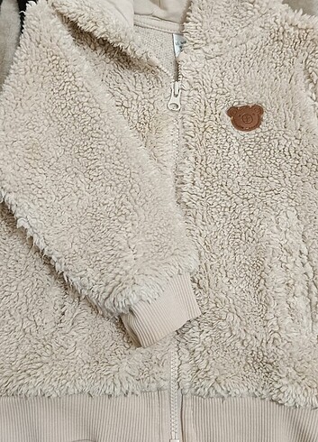 12-18 Ay Beden camel Renk Teddy hırka