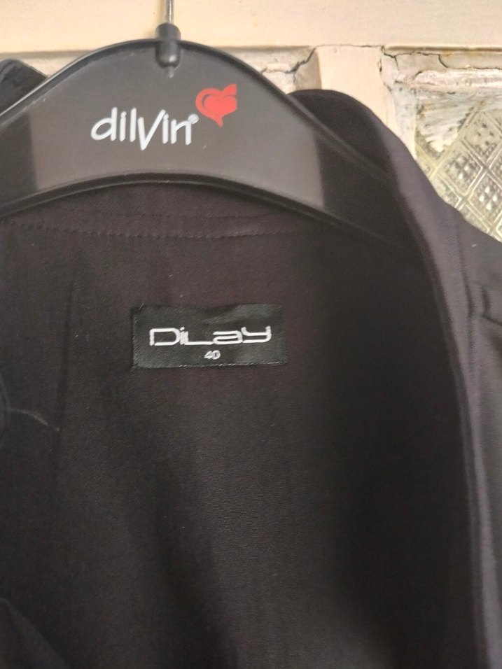 siyah uzun yelek - Görsel 5