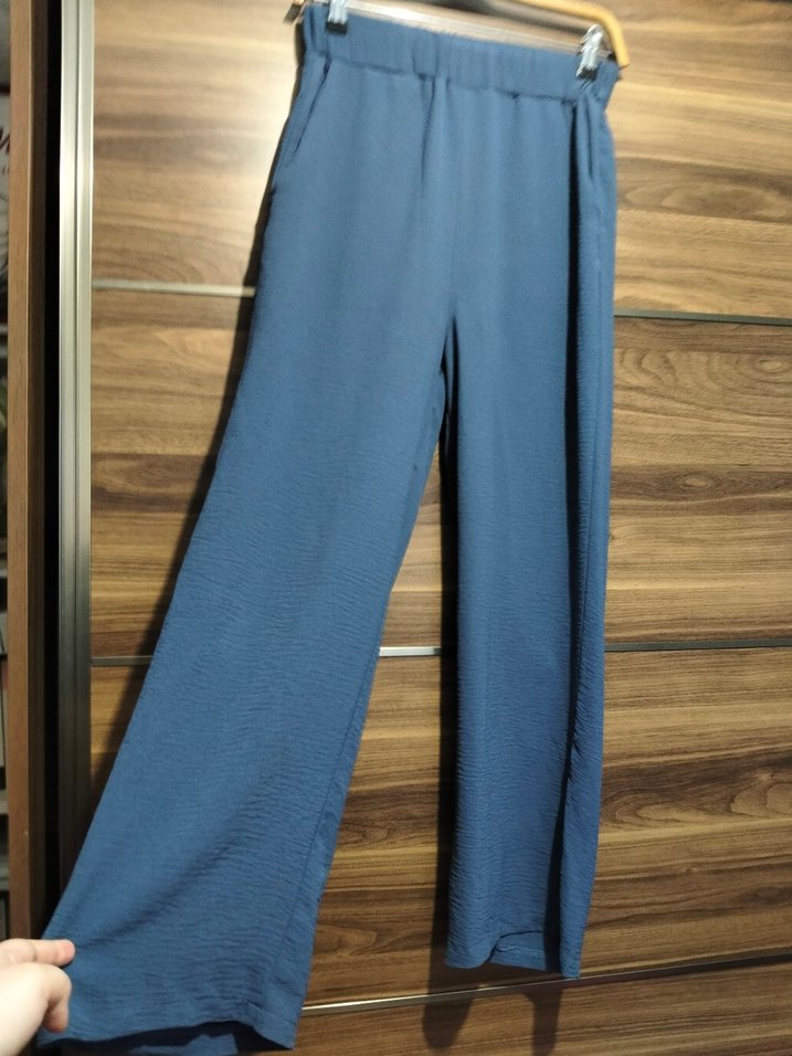 Mavi Pilili Kadın Kumaş Pantolon - Görsel 4