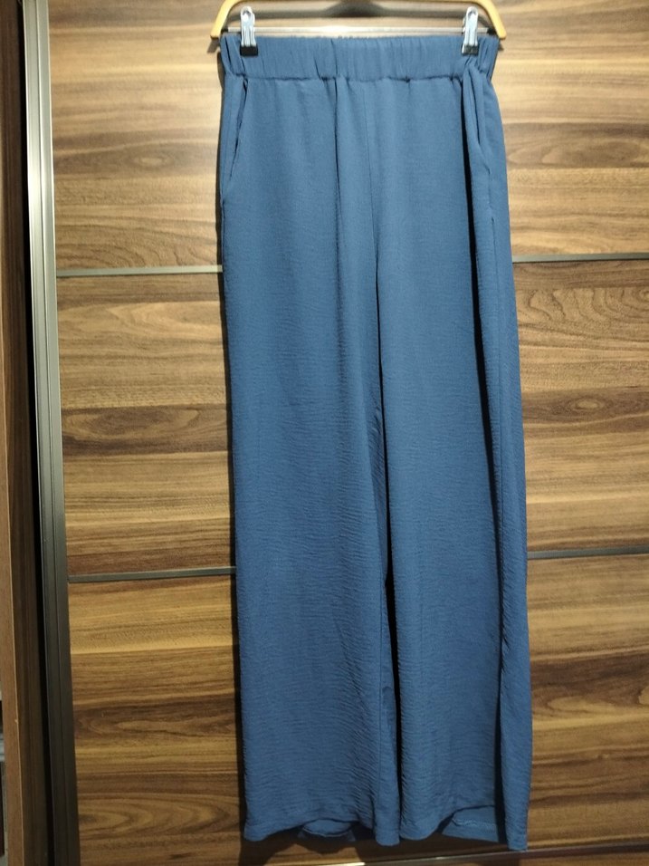 Mavi Pilili Kadın Kumaş Pantolon - Görsel 3