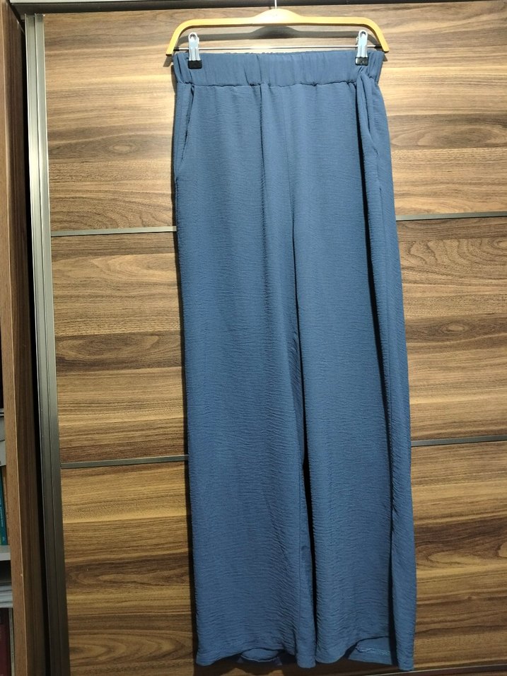 Mavi Pilili Kadın Kumaş Pantolon - Görsel 2