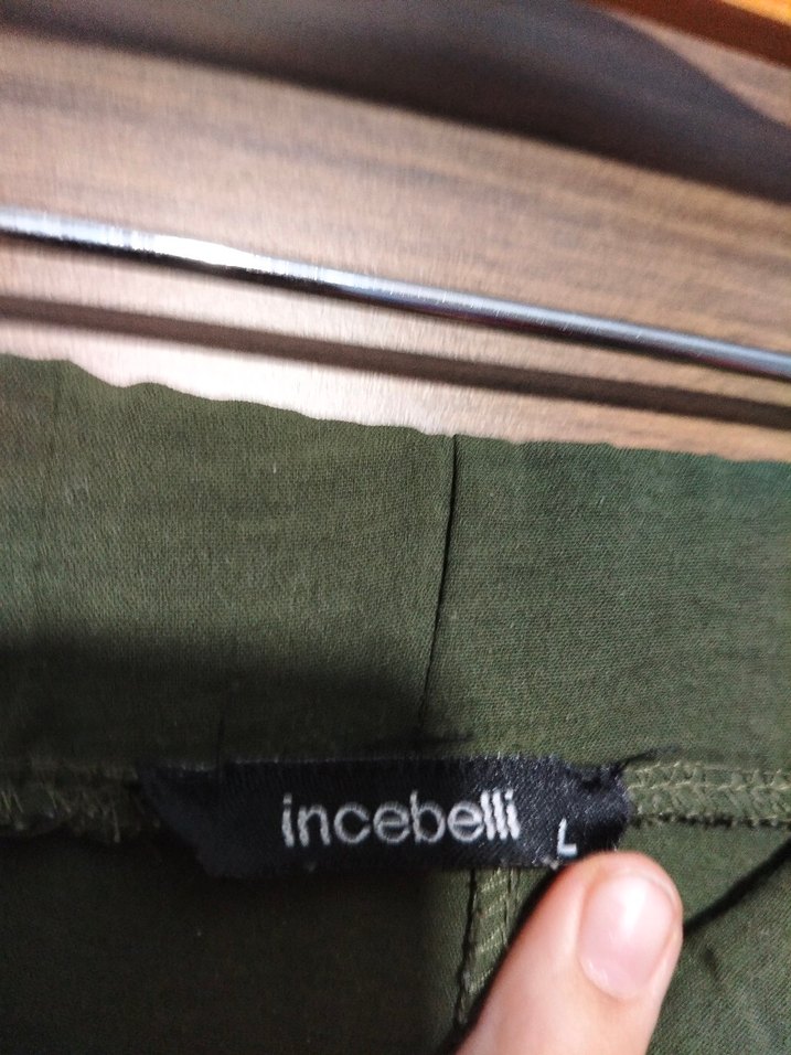 Kadın Haki Piliseli Salaş Kumaş Pantolon - Görsel 5