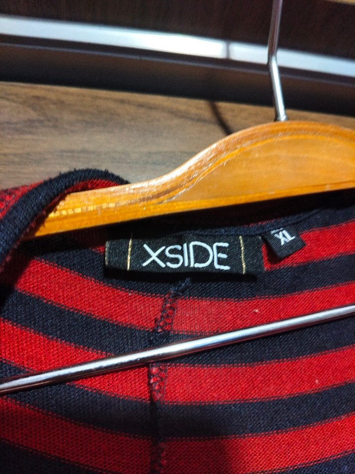 Kadın Kırmızı Çizgili Midi Hırka - Görsel 4