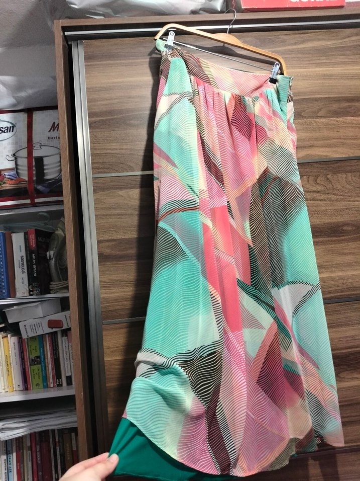 Piliseli Bohem Uzun Etek - Çok Renkli - Görsel 3