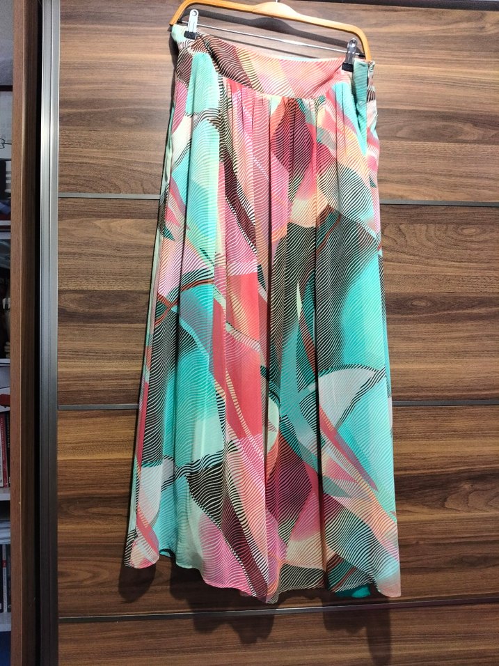 Piliseli Bohem Uzun Etek - Çok Renkli - Görsel 2