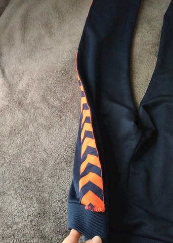 Turuncu Baskılı Fermuarlı Kadın Eşofman Altı - Görsel 7