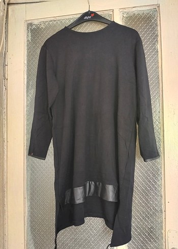 Uzun Kollu Siyah Salaş Tunik - Görsel 2