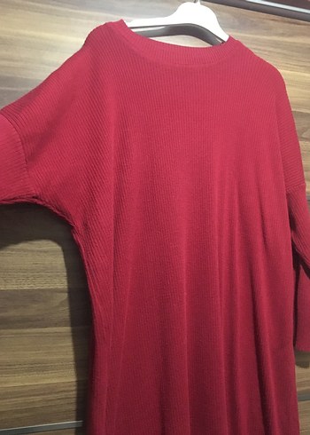 46 Beden Uzun Kollu Kırmızı Salaş Tunik