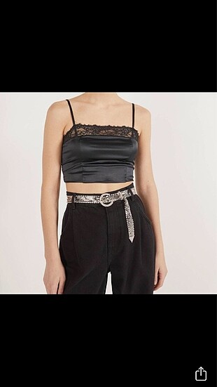 Bershka saten crop