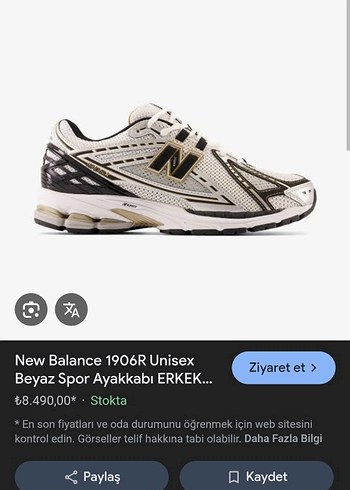 New Balance 1906R Beyaz Spor Ayakkabı