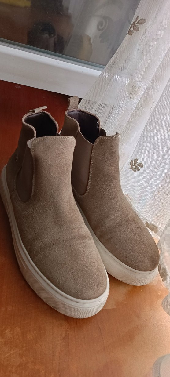 Bej Süet erkek Dolgu Topuk Bot - Görsel 3