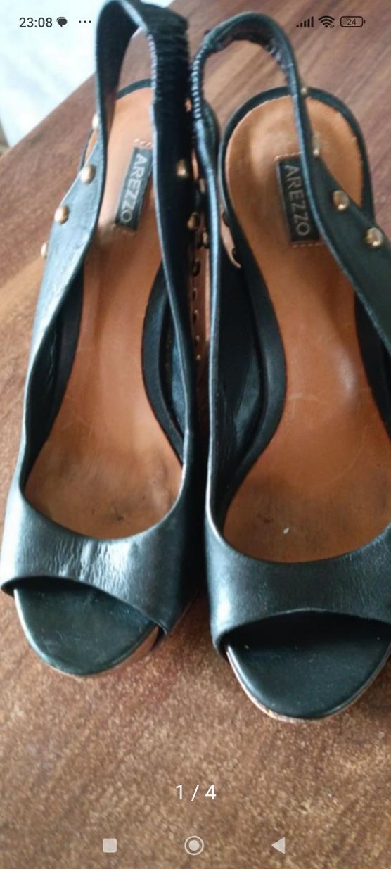 Kadın Siyah Deri Dolgu Topuklu Ayakkabı - Görsel 2