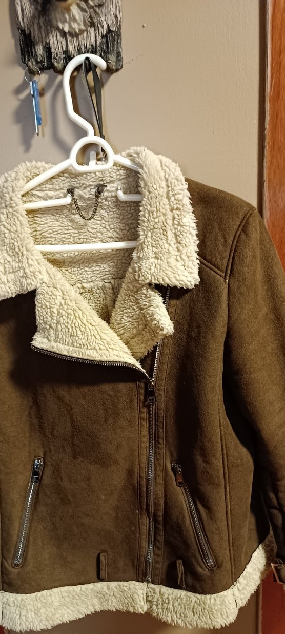 Kürk Detaylı Kahverengi Süet Kadın Ceket - Görsel 2