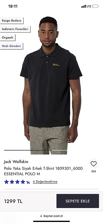 Jack Wolfskin polo yaka t-shirt
