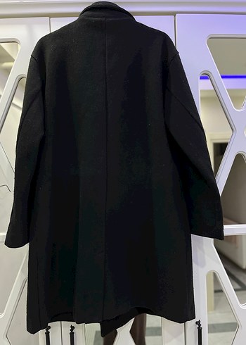 Siyah Çift Düğmeli Kaban - Görsel 4