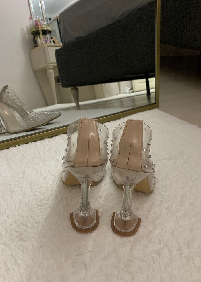 Taşlı topuklu ayakkabı - Görsel 2