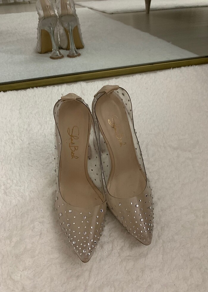 Taşlı topuklu ayakkabı - Görsel 3