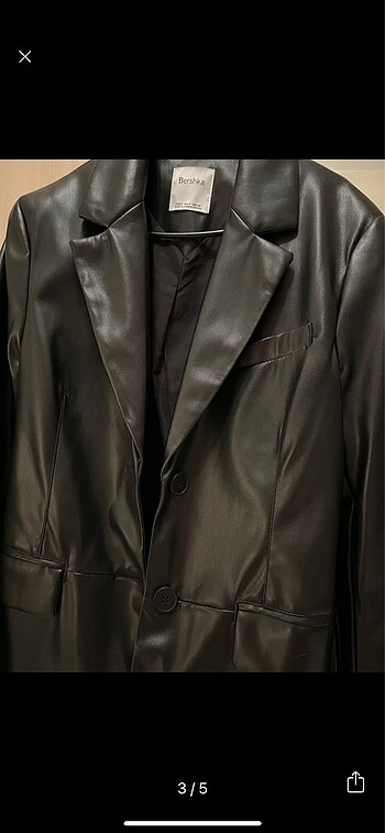 s Beden Bershka Blazer deri ceket