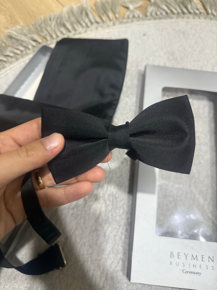Beymen Business Damat Kuşağı Papyonu ve Kol düğmesi - Görsel 5