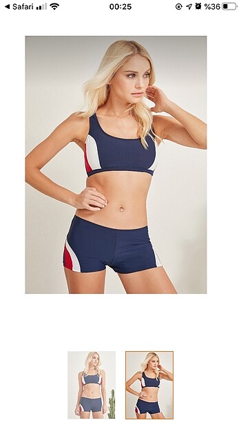 şortlu bikini takım