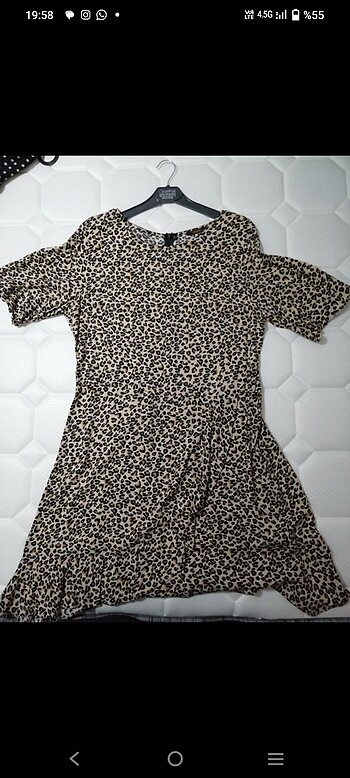Gusto Leopar Desenli Gusto Elbise
