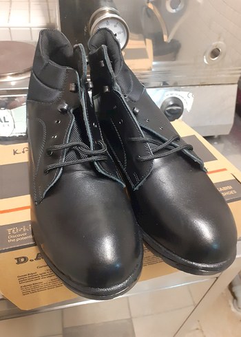 2 ADET DERI Siyah Tokalı Erkek Biker Botları - Görsel 9