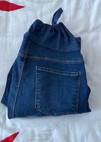 Lacivert Bol Kesim Hamile Kot Pantolon - Görsel 2