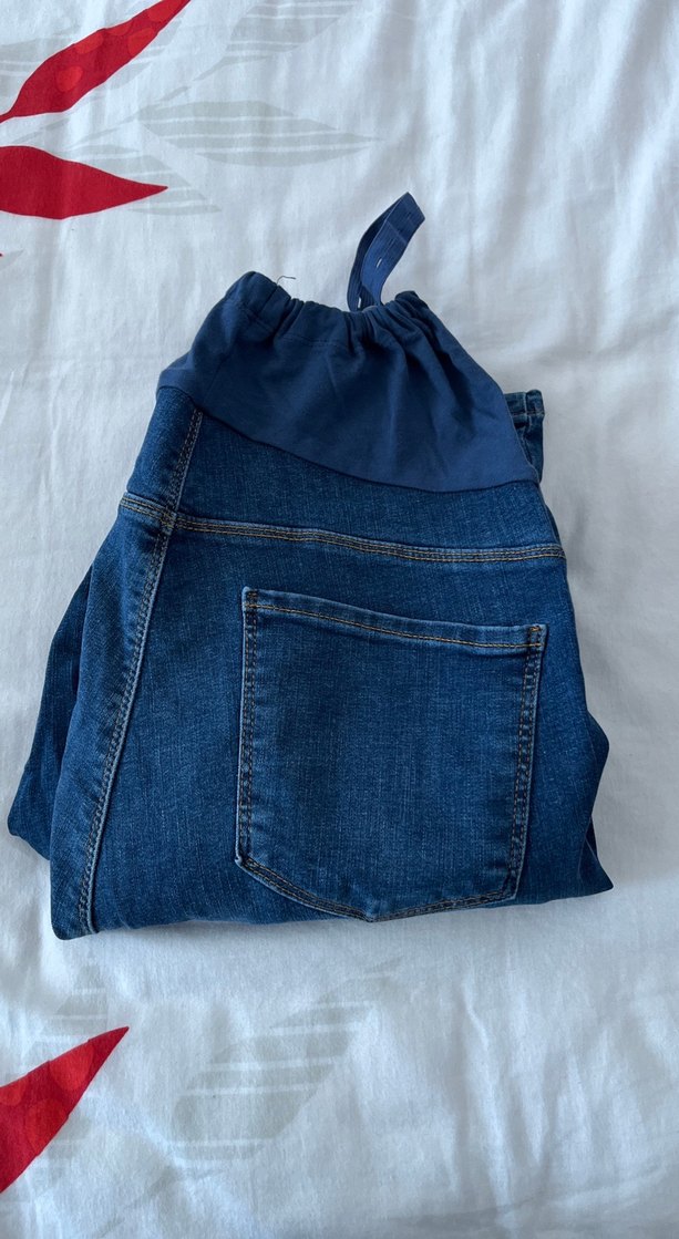 Lacivert Bol Kesim Hamile Kot Pantolon - Görsel 2