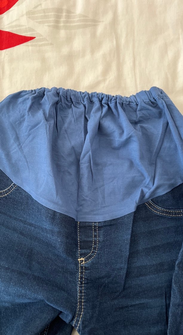 Koyu Mavi Hamile Kot Pantolon - Görsel 2