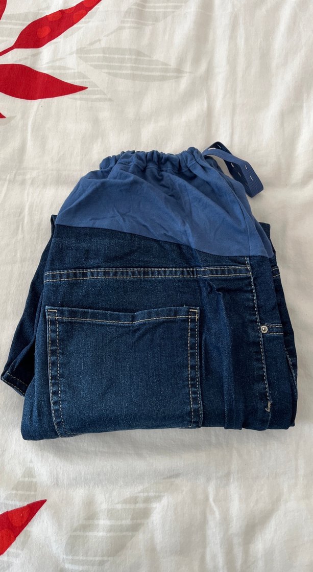 Koyu Mavi Hamile Kot Pantolon - Görsel 3