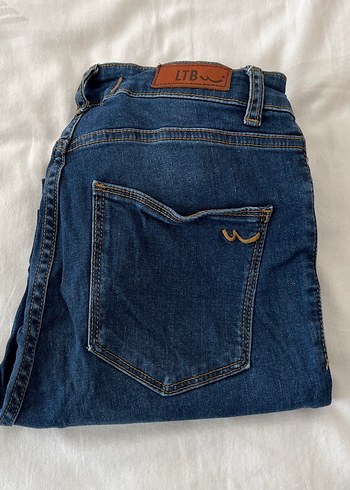 Kadın Mavi Midi Boy Kot Pantolon - Görsel 3