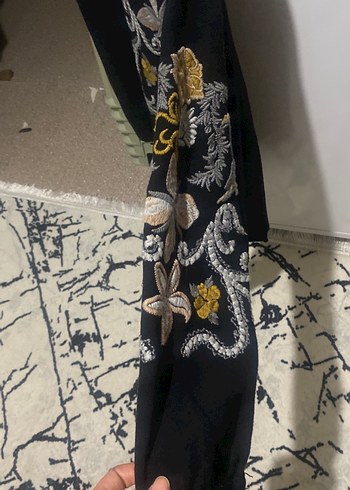 LC Waikiki Nakışlı Siyah Bohem Kadın Ceket