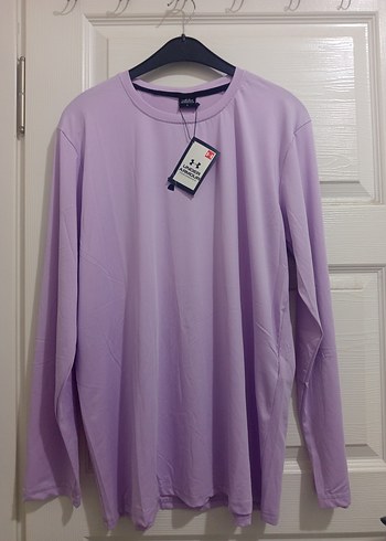 Mor Uzun Kollu Kadın Tişört - Görsel 2